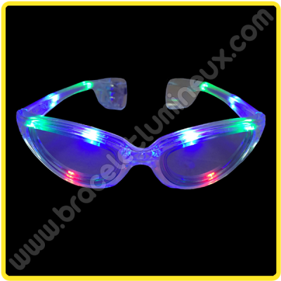 lunettes de soleil scintillantes à LED, bande lumineuse néon de